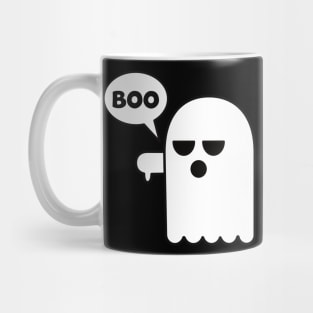 Funny Halloween Booing Ghost Thumbs Down Mug